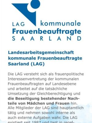 Kommunale Frauenbeauftragte im Saarland - Unser neuer LAG Flyer ist da!